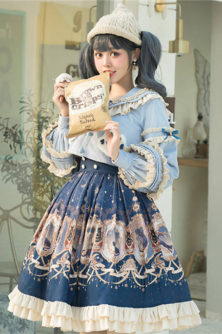 Explore the Stars~Vintage Sweet Lolita Skirt/Cape/Coat
