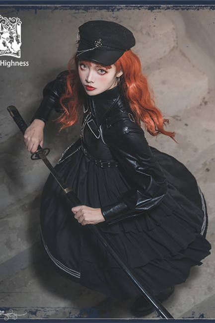 Night Owl ~Military Gothic  Lolita JSK /Set-Ready Made