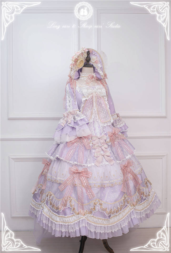 Ode to Love and Vows ~Luxury Lolita Fullset (OP + Necklace + Wristcuffs + Bonnet + Back Yarn) -Ready Made