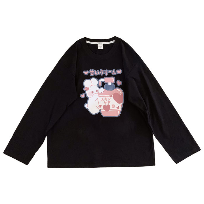 Cartoon Bunny Prints T-shirt