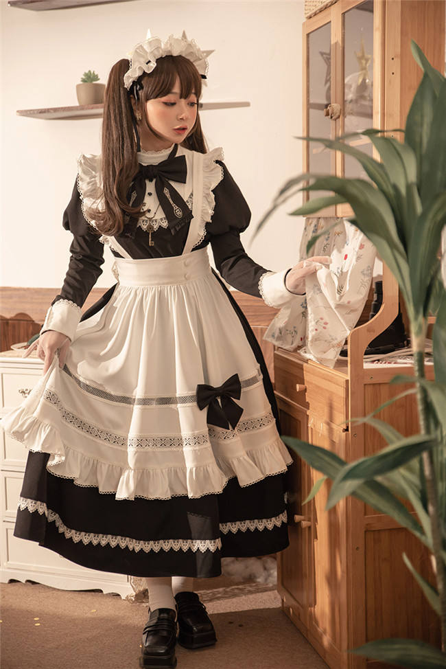 Alice Girl ~Maid Vintage Lolita Long Sleeves OP -Pre-order