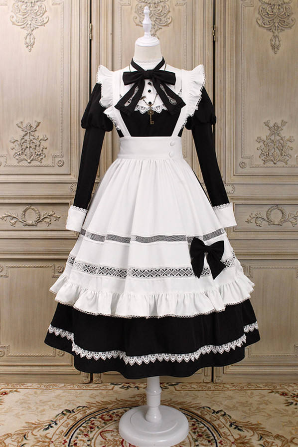 Alice Girl ~Maid Vintage Lolita Long Sleeves OP -Pre-order