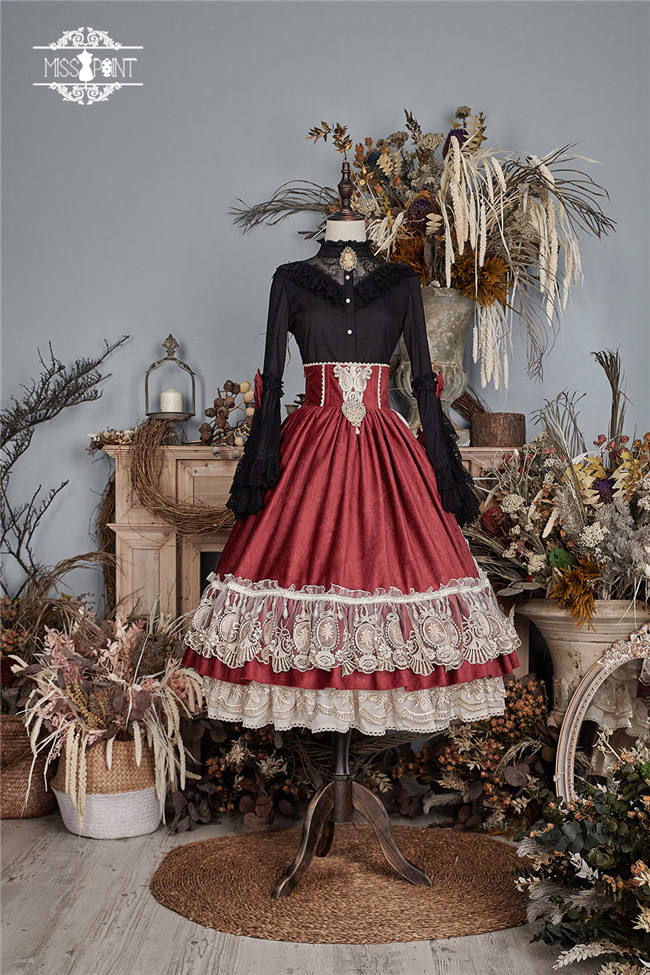 Miss Point ~ Elizabeth~ Elegant Lolita Fishbone Skirt Tea Party Version -Custom Tailor Available