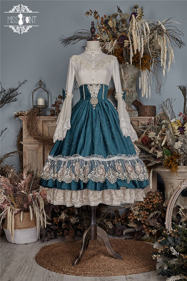 Miss Point ~ Elizabeth~ Elegant Lolita Fishbone Skirt Tea Party Version -Custom Tailor Available