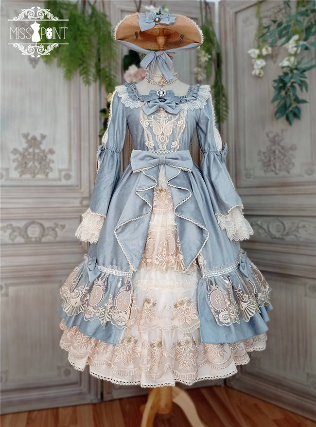 Miss Point ~ Elizabeth ~ Elegant Lolita OP Tea Party Version -Custom Tailor Available
