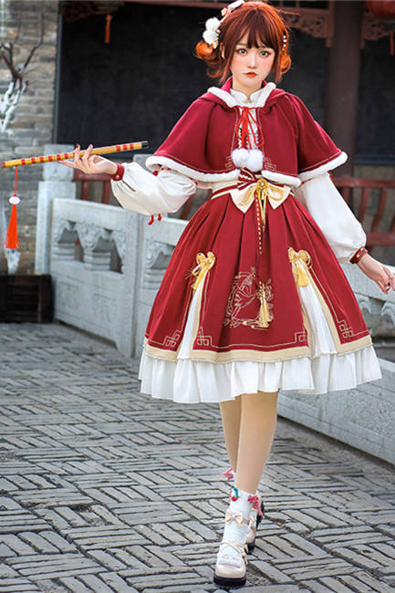 Golden Crane Return~Qi Lolita OP/Cape