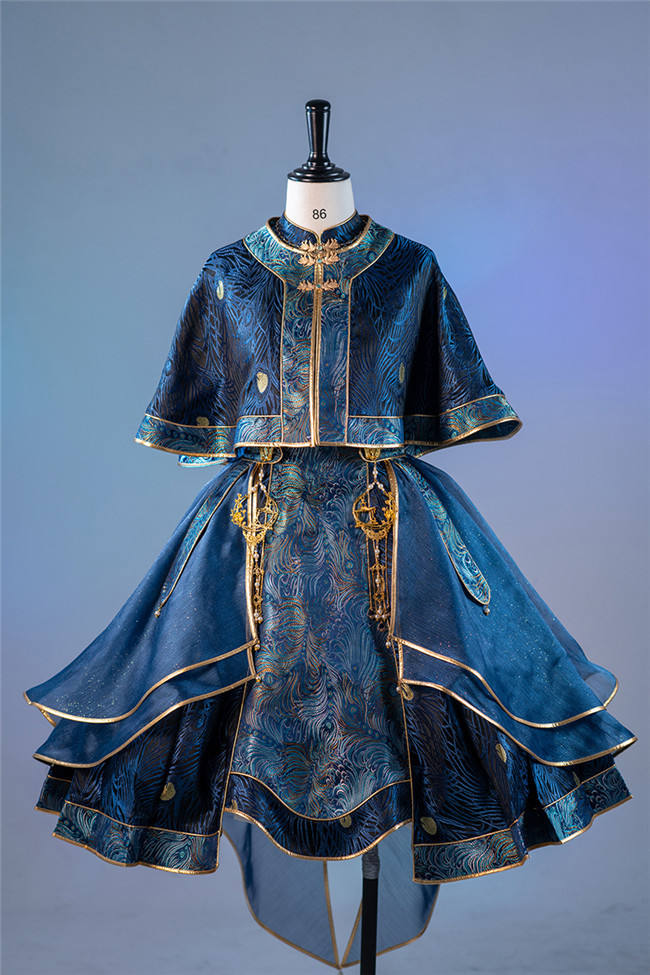 Doris Night ~Peacock Qi Lolita OP -Pre-order