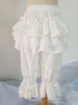 Sweet Cotton Ruffles Lolita Bloomers  Average Size Beige 70cm - In Stock