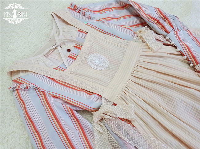 Miss Point ~ Alisa~ Lolita Beige Apron -Pre-order