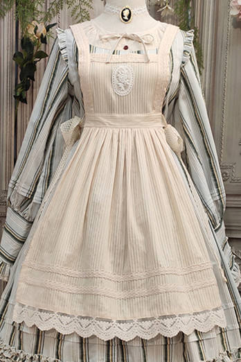 Miss Point ~ Alisa~ Lolita Beige Apron -Pre-order