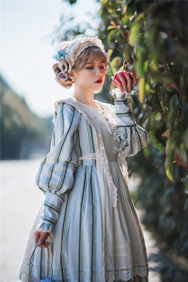 Miss Point ~ Alisa~ Lolita OP Striped Maid Version -Pre-order