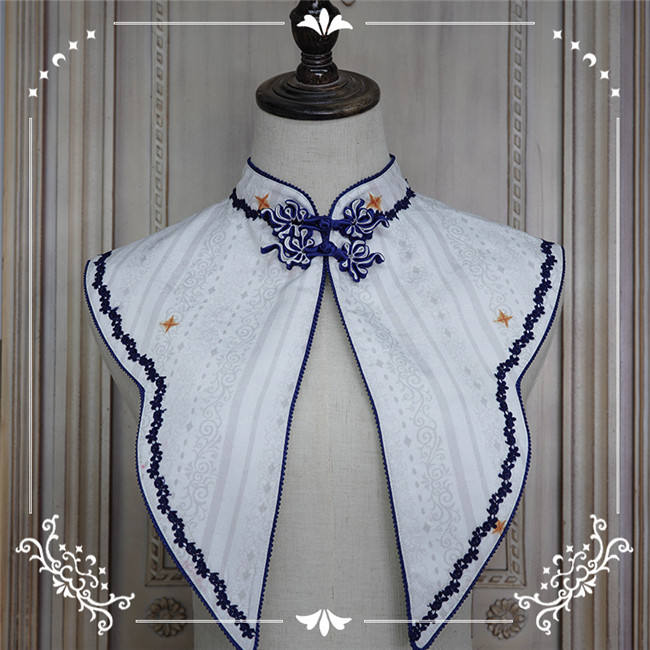NyaNya Lolita Boutique ~Over the Sea the Moon Shines Bright Lolita Collar -Ready Made