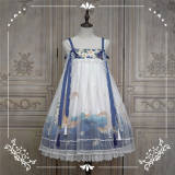 NyaNya Lolita Boutique ~Over the Sea the Moon Shines Bright Qi Lolita JSK -Ready Made