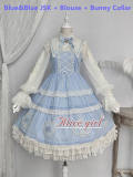 Alice Girl ~Alice~ Lace Bow Lolita JSK -Pre-order Blue Size M - In Stock
