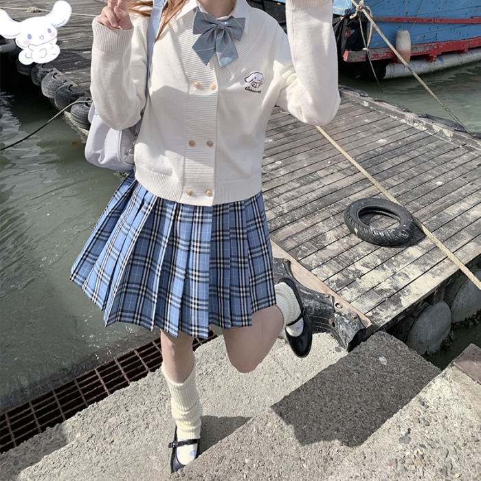 Double Line Buttons Long Sleeves Sweet Cardigan by Kyouko and Sanrio Red Size XL - In Stock