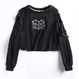 Bibibency Black Embroidery Top Wear Shirt & Skirt