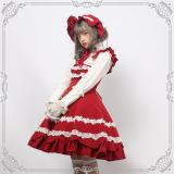 red Christmas lolita dress