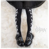 Yidhra Lolita ~Cards Printed Lolita Tights/Above Knee Socks
