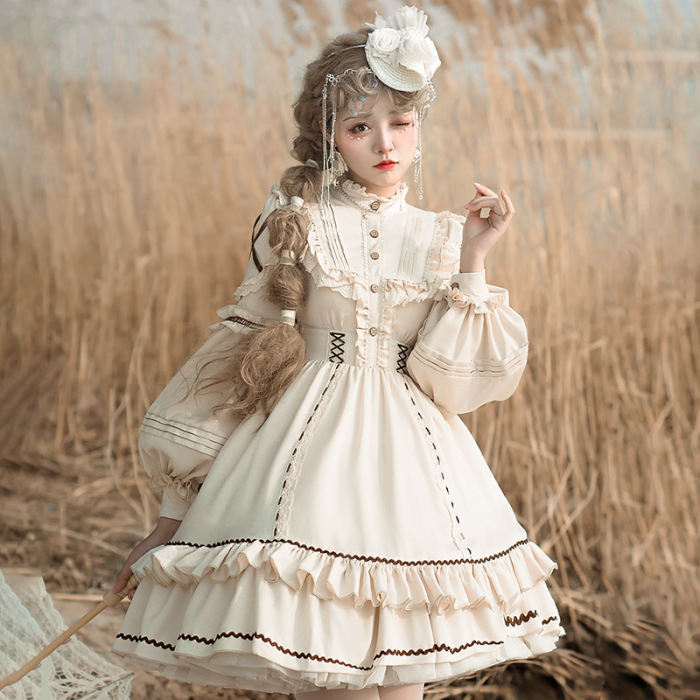 Ying Luo Fu The Shepherdess Classic Lolita OP 2 Wear Ways