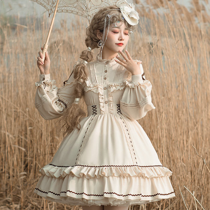 Ying Luo Fu The Shepherdess Classic Lolita OP 2 Wear Ways