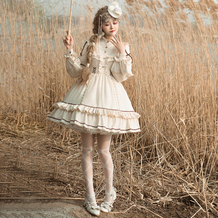 Ying Luo Fu The Shepherdess Classic Lolita OP 2 Wear Ways
