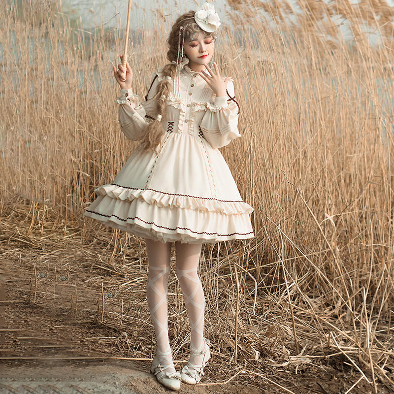 Ying Luo Fu The Shepherdess Classic Lolita OP 2 Wear Ways