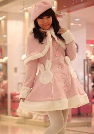Pink Kawaii Bunny Cape Jacket + Cape - IN STOCK