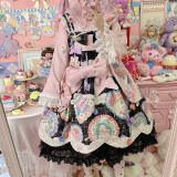 Cream Cake Kimono Style Lolita JSK Short Version -Ready Made