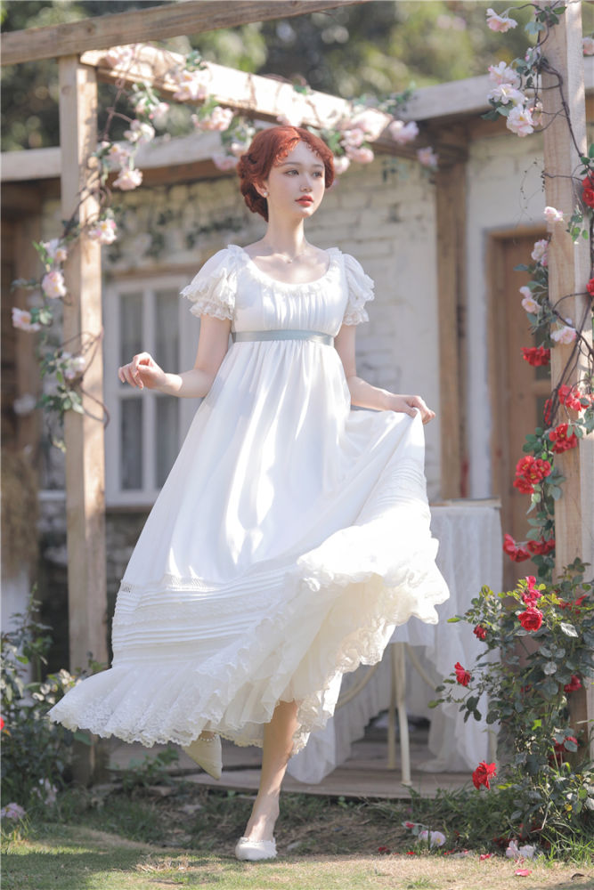 Walking In The Air ~Empire Chiffon Lolita OP Yellow 2XL
