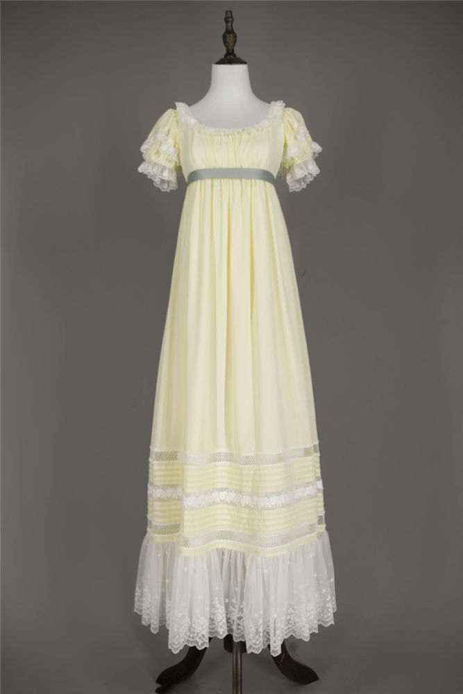 Walking In The Air ~Empire Chiffon Lolita OP Yellow 2XL