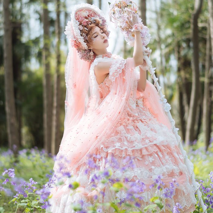 Cat Fairy Elven Fairy Elegant Chiffon Lolita JSK