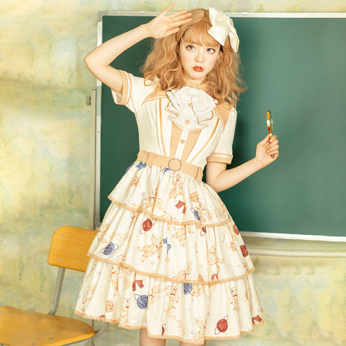 Ying Luo Fu Bunny Astronaut Sweet Lolita OP