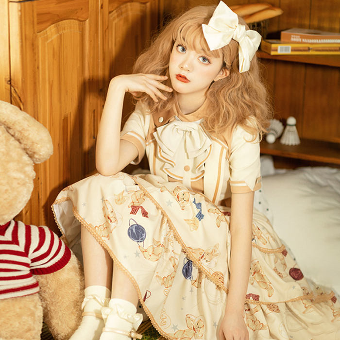 Ying Luo Fu Bunny Astronaut Sweet Lolita OP