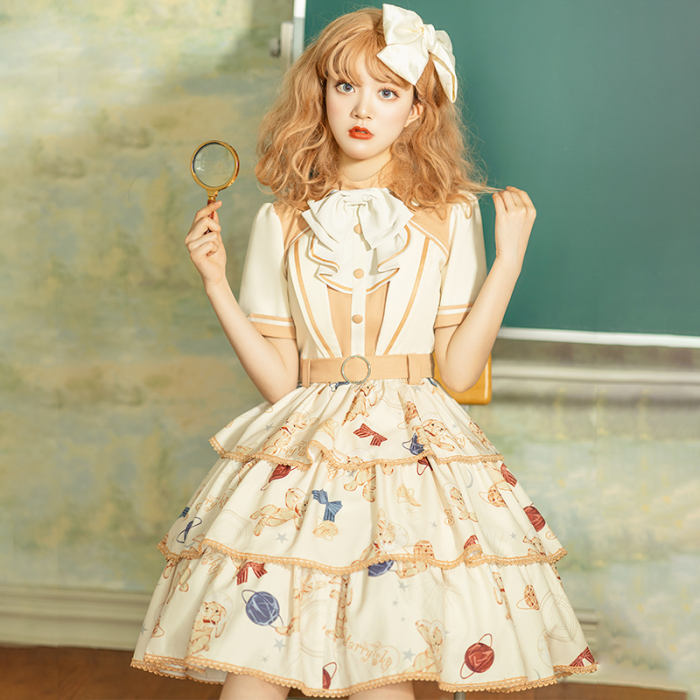 Ying Luo Fu Bunny Astronaut Sweet Lolita OP