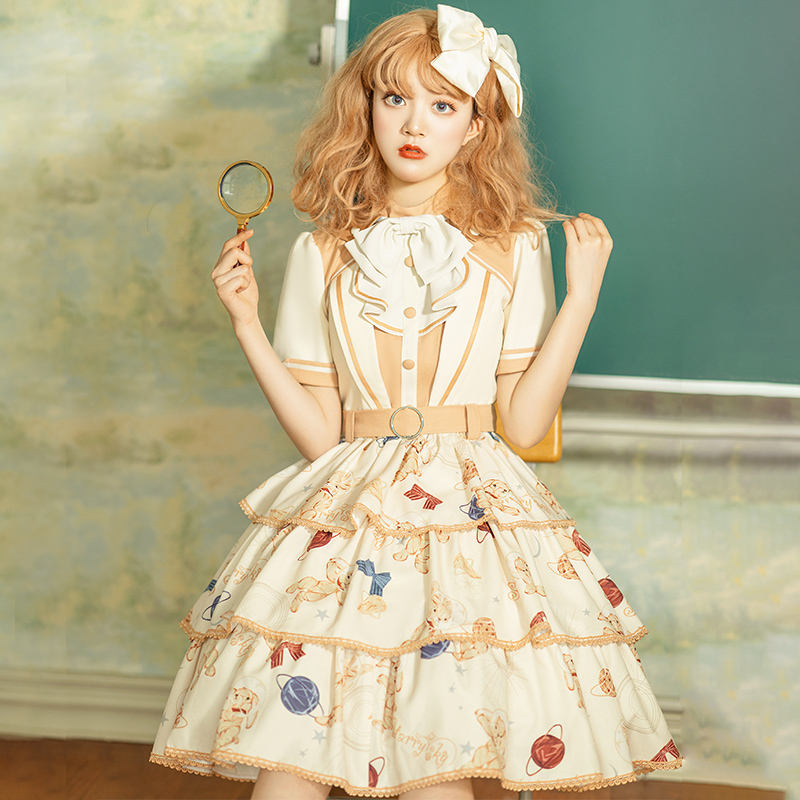 Ying Luo Fu Bunny Astronaut Sweet Lolita OP
