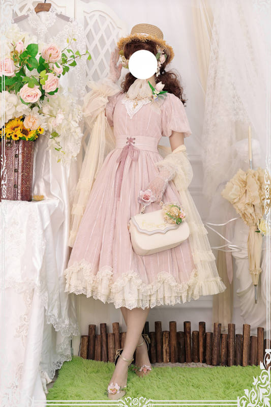 Miss Point ~Tulipa Vintage Lolita OP Short/Long Version -Pre-order