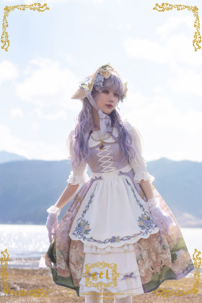 CEL Lolita ~To Alice Oil Painting Printed Lolita JSK