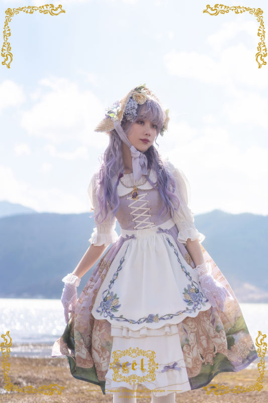 CEL Lolita ~To Alice Oil Painting Printed Lolita JSK