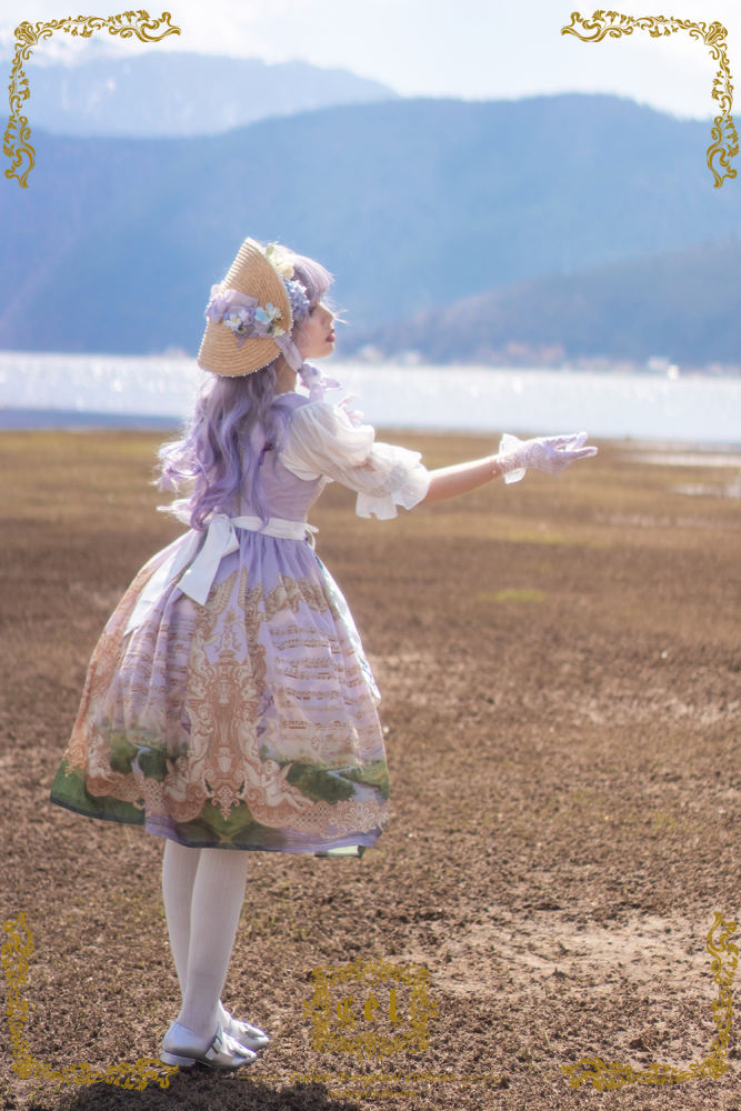 CEL Lolita ~To Alice Oil Painting Printed Lolita JSK