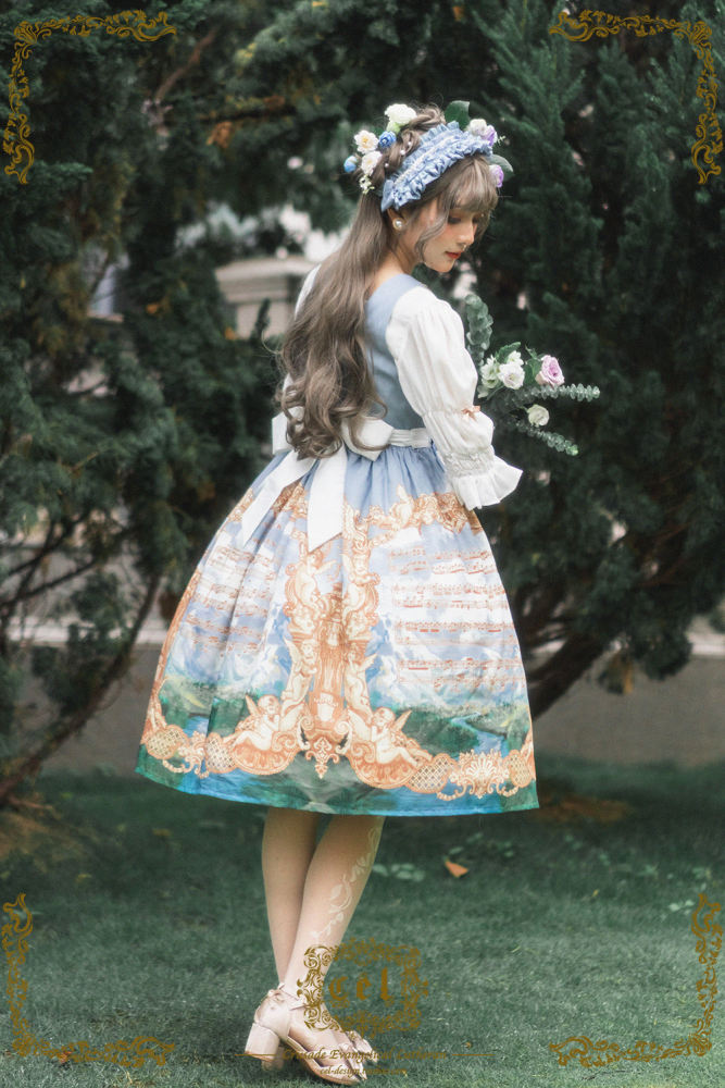 CEL Lolita ~To Alice Oil Painting Printed Lolita JSK