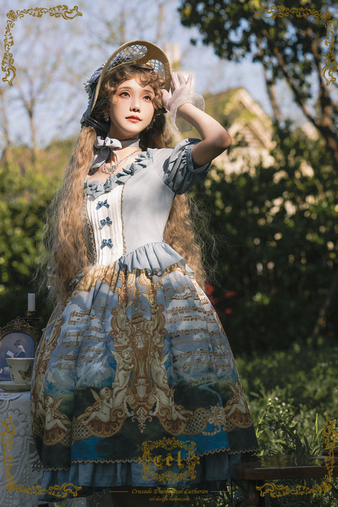 CEL Lolita ~To Alice Oil Painting Printed Lolita OP