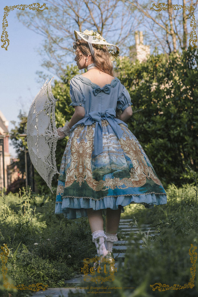 CEL Lolita ~To Alice Oil Painting Printed Lolita OP