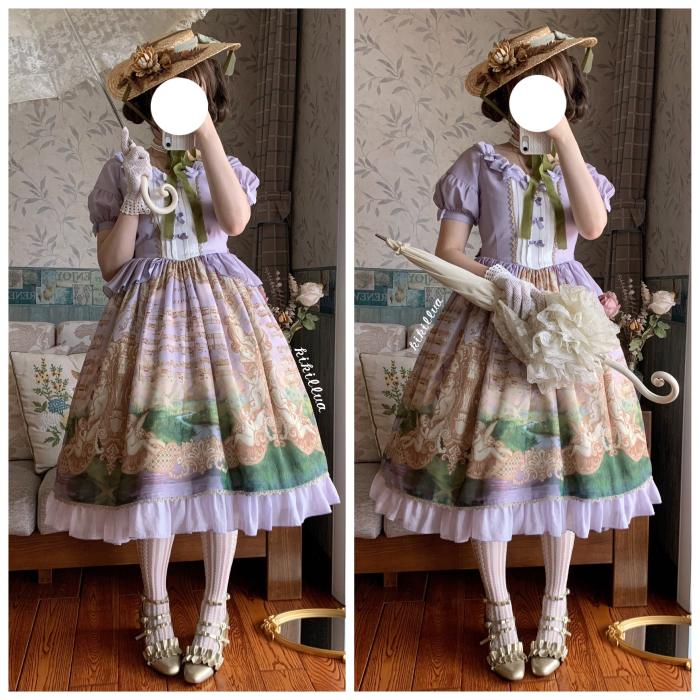 CEL Lolita ~To Alice Oil Painting Printed Lolita OP