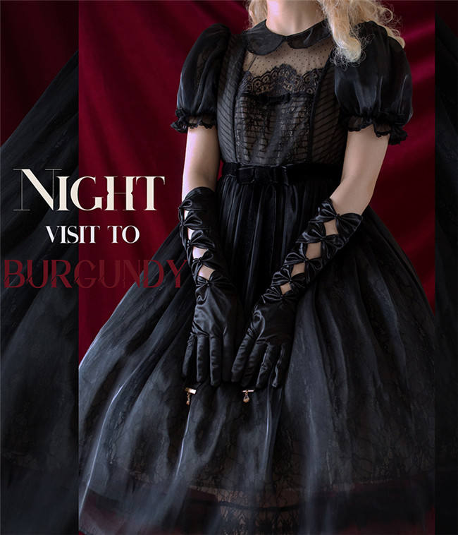 Grove Deer ~Night Visit to Gurgundy Lolita OP -Pre-order