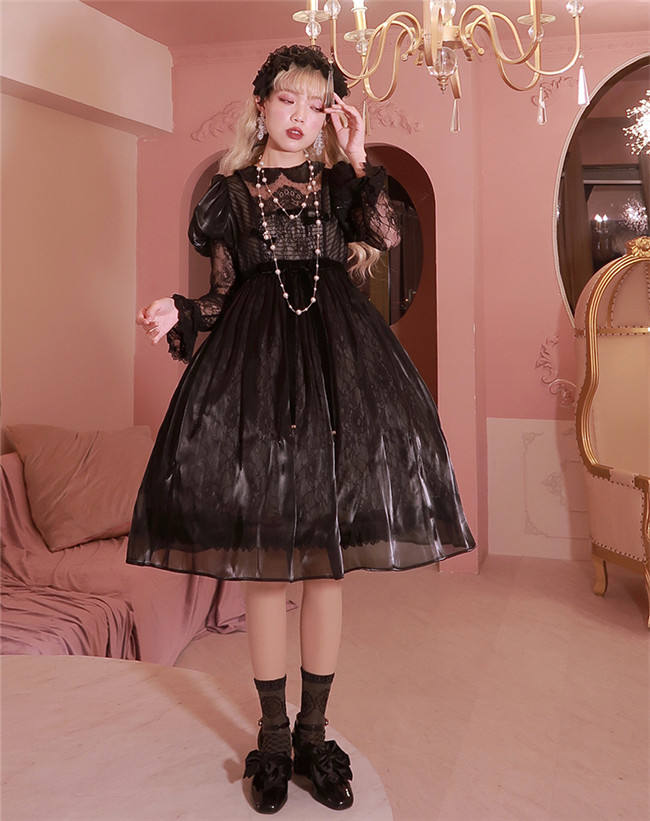 Grove Deer ~Night Visit to Gurgundy Lolita OP -Pre-order