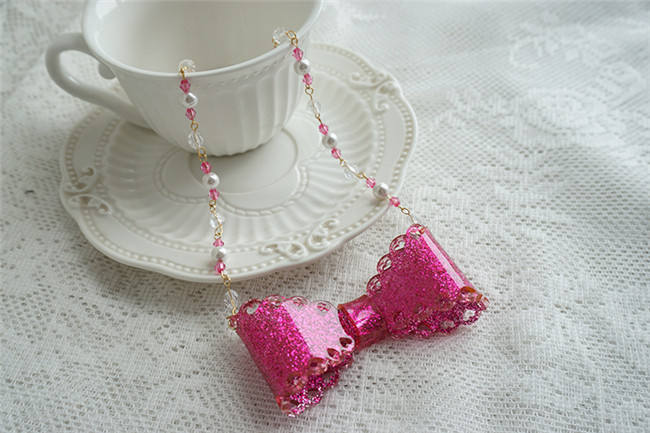 Cat Tea Party Bow Lolita Accessories