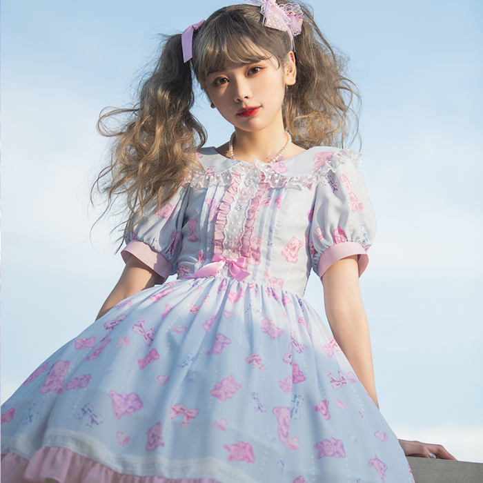 Magic Tea Party ~Jelly Bear Daily Wear Sweet Lolita OP -Pre-order