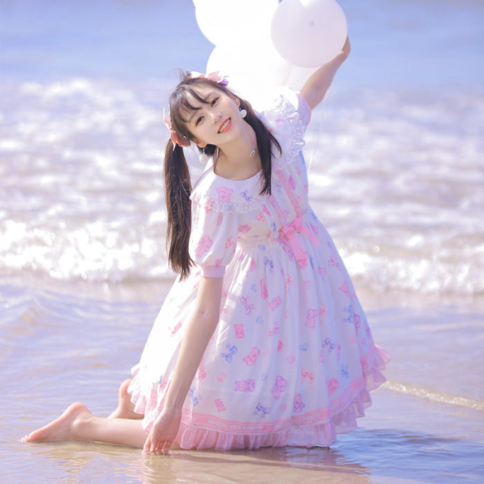 Magic Tea Party ~Jelly Bear Daily Wear Sweet Lolita OP -Pre-order