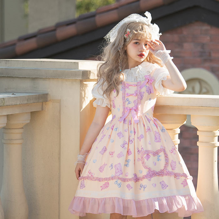 Magic Tea Party ~Jelly Bear Daily Wear Sweet Lolita JSK -Pre-order