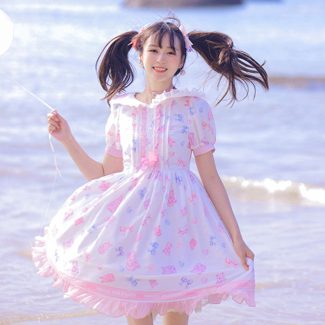 Magic Tea Party ~Jelly Bear Daily Wear Sweet Lolita OP -Pre-order